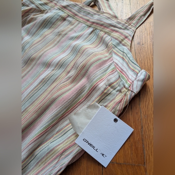 74.Nwt Roxy Striped Sleeveless Maxi Dress - Picture 2 of 5